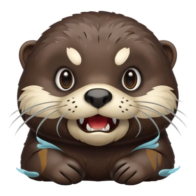 angry sea otter sticker