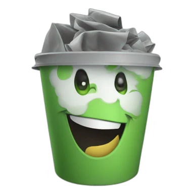 happy garbage sticker