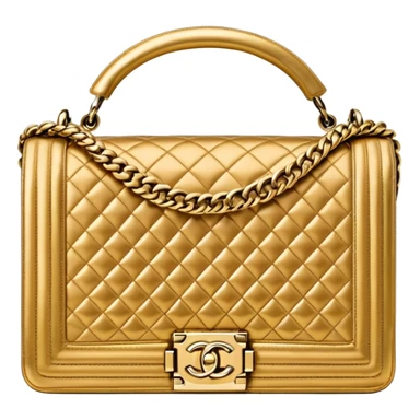 chanel le boy gold color bag sticker
