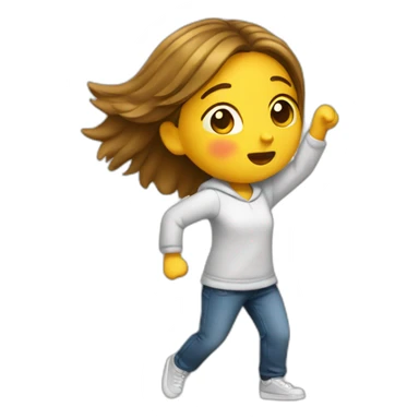 fille qui dab sticker