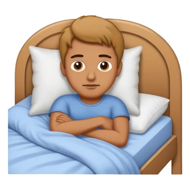 Homme dans son lit qui va dormir  sticker