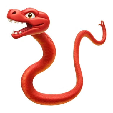 A red Chinese snake with thumbs up sticker