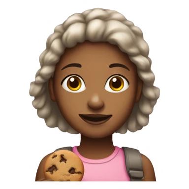 Girl with cookie sticker