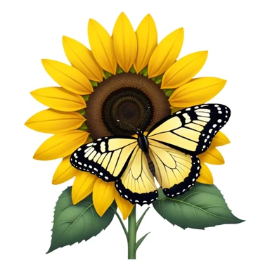 Butterfly on Sunflower sticker