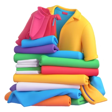 pile of fashionable clothes sticker