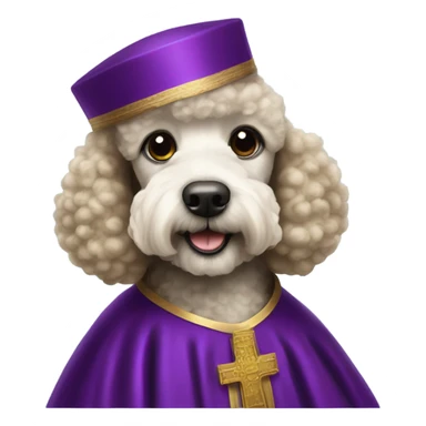 Poodle bishop sticker