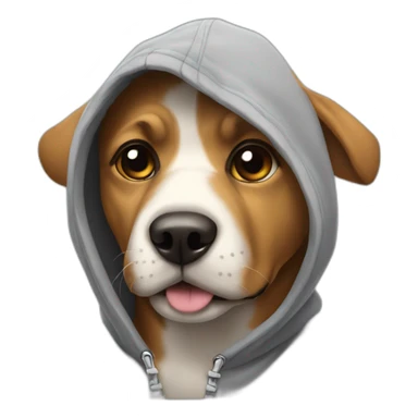 Dog with a hoodie on sticker