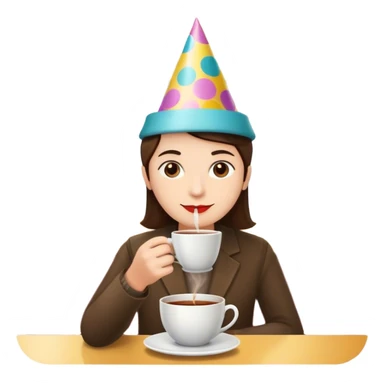 tea party in a coffee shop  sticker