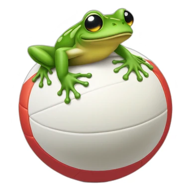 Grenouille sur ballon de volley sticker