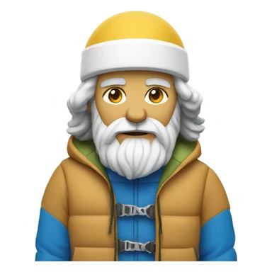 socrates on mountain skis sticker