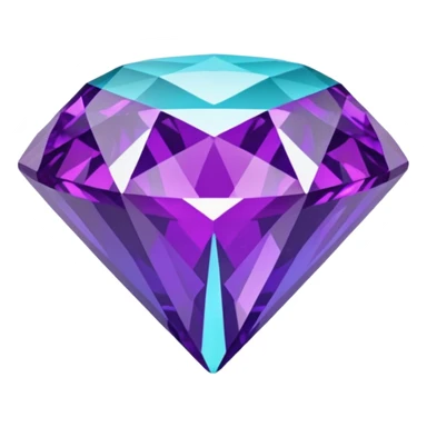 glitter purple cian diamond sticker