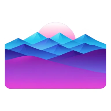 Royal Purple-Magenta-Violet-Indigo-Pink-Blue-Cyan-gradient Aesthetic Scenery Deco sticker