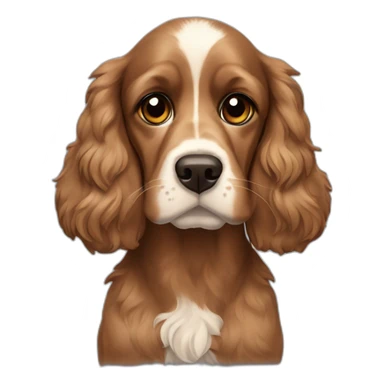 brown cocker spaniel pilot sticker