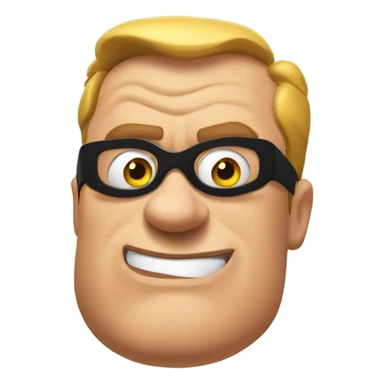 Fat Mr incredible head that is deepfried so much that it’s MUSTAAAAAAAARD and and is so fat he can’t fit in the screen sticker