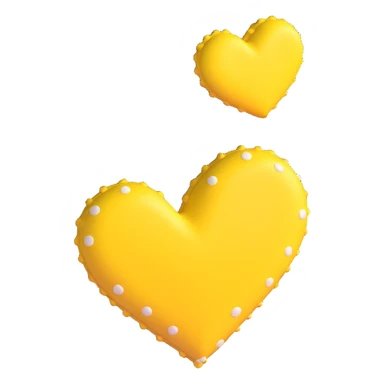 yellow heart with a dotted border sticker