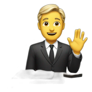 lawyer swearing with his hand sticker
