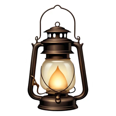 Cinematic Realistic Lantern, an old-fashioned glass lantern with a warm flickering glow, delicate details on the metal handle, softly illuminating the surrounding darkness, glowing with a comforting and nostalgic charm. sticker