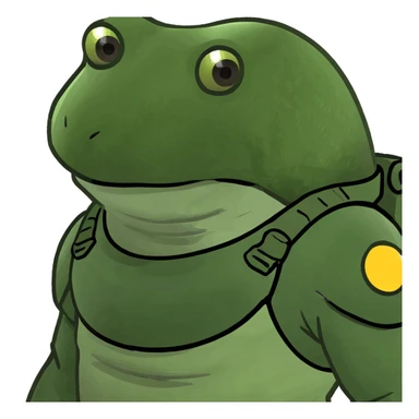 bufo in a fir fighter suit sticker