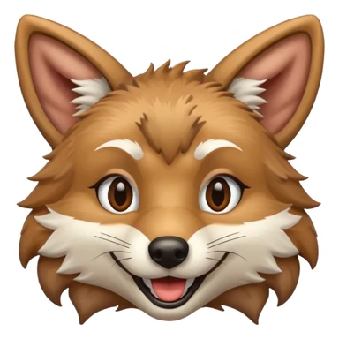 Happy Coyote face sticker