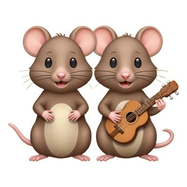 two best friend rats singing  sticker