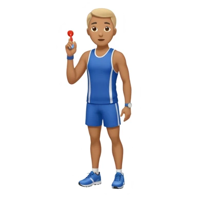 track coach with whistle full body sticker