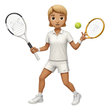 High resolution full body of a tennis player sticker