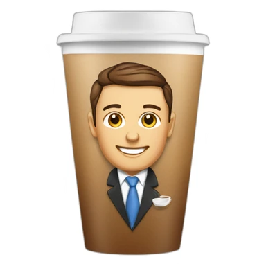 business portrait on a coffee to go cup sticker