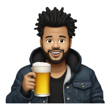 The Weeknd with a beer sticker