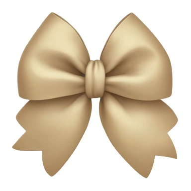 Beige bow sticker