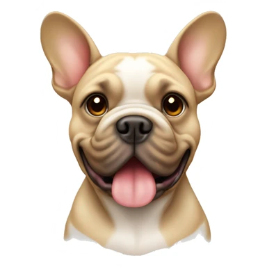 French bull dog beige sticker