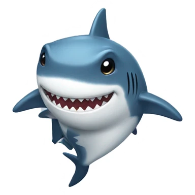 hugging shark sticker