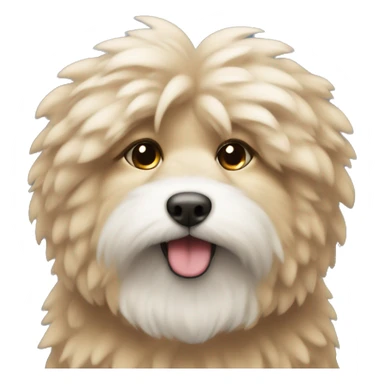 Tan fluffy Dutch Smoushond sticker