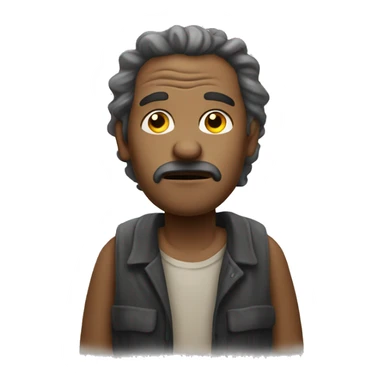 poor dirty man sticker