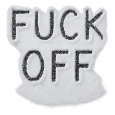 winter  snowFuck off text , remove background sticker