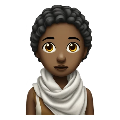 realism sick girl with a handkerchief sticker