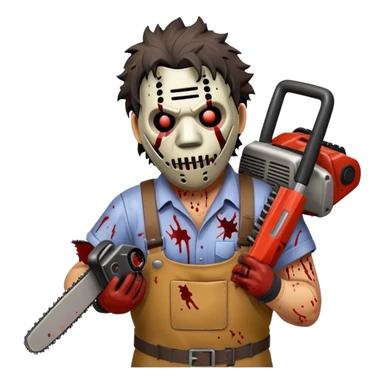 Leatherface with chainsaw sticker