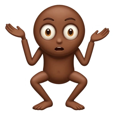 Une chocolatine avec des yeux des bras et des jambes qui peure  sticker
