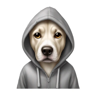 Dog wearing a hoodie ￼ sticker