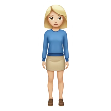woman with blond hair standing showing full body sticker