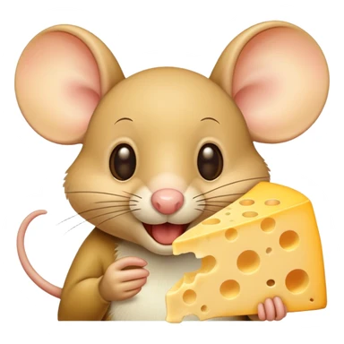 Jerry mouse from Tom and Jerry eating cheese sticker