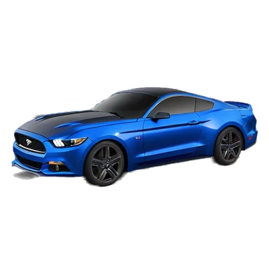 2017 ford mustang grapper blue with purple wheels sticker