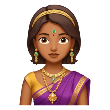 Girl wearing saree  sticker
