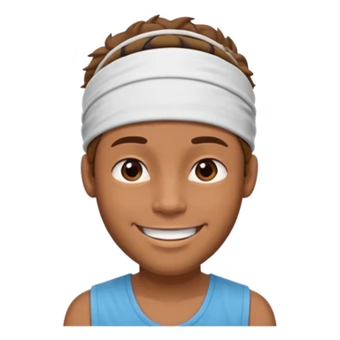 parmy guy with sleveless and head band  sticker