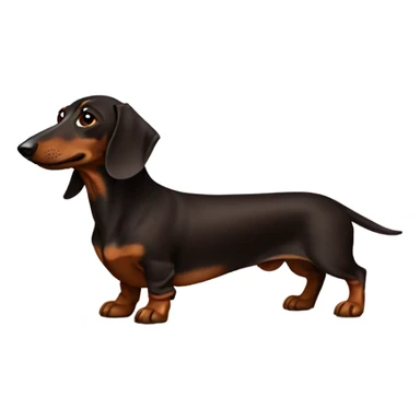 Dark brown dachshund  sticker