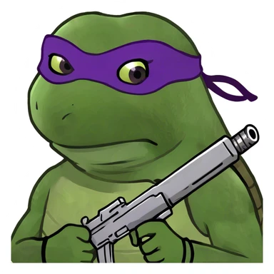 Ninja turtle purple head band sticker