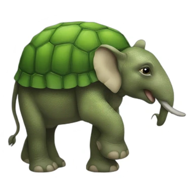 tortue sur un éléphant sticker