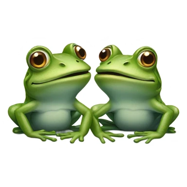 Frogs kissing sticker