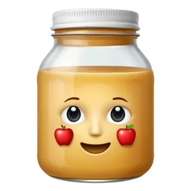 apple sauce jar labeled apple sauce (without a face) sticker