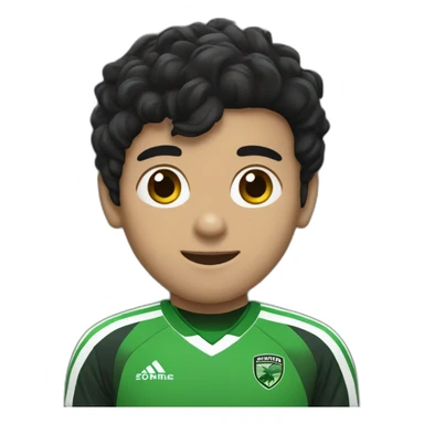 Austin fc fan with black hair sticker