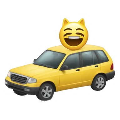 Chat sur une voiture  sticker